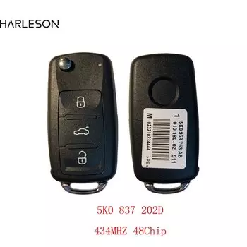 Оригинальный дистанционный ключ для VW VOLKSWAGEN 5K0837202AD Beetle Caddy Eos Golf Jetta Polo Scirocco Tiguan Touran UP 5K0 837 202 AD