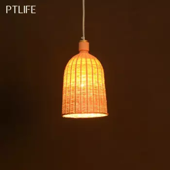 Оригинальный дизайн, деревянная и бамбуковая Люстра для спальни, гостиницы, клуба, чайного дома, ИНН, ресторана, Подвесная лампа, светильник ручной вязки