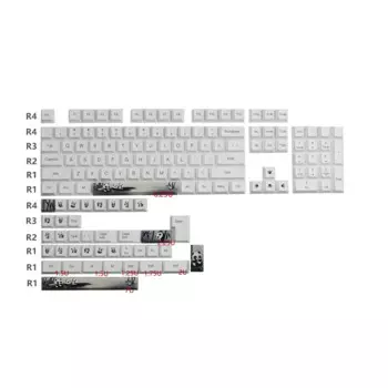 Оригинальный дизайн, колпачки для клавиш с изображением панды, вишневого профиля, колпачки для механической игровой клавиатуры с 142 клавишами ISO Enter DYE Sublimation PBT