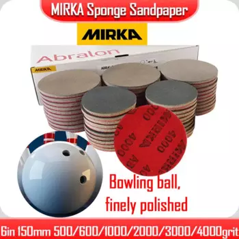 Оригинальный губчатый шлифовальный диск Mirka, 6 дюймов, 150 мм, Круглый самоклеящийся флокирующий автомобильный лакокрасочный шлифовальный диск