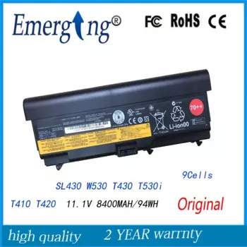 Оригинальный Новый аккумулятор для ноутбука Lenovo thinkpad SL430 W530 45N1006 45N1007 T430 T530i T410 T420, 11,1 В, 94 Вт/ч, 9 ячеек