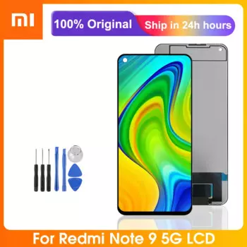 Оригинальный Новый ЖК-дисплей 6,63 дюйма для Xiaomi Redmi Note 9T, ЖК-дисплей с сенсорным экраном, дигитайзер в сборе для Redmi Note 9, зеркальный ЖК-дисплей в сборе