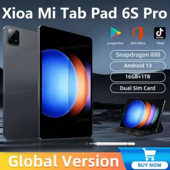 Оригинальный планшетофон Xiaomi 2024, планшетный ПК Pad 6S Pro, Snapdragon 888, Android 13, 10000 мАч, 16 ГБ + 1 ТБ, телефон с двумя SIM-картами, HD, 4K, Mi, планшет