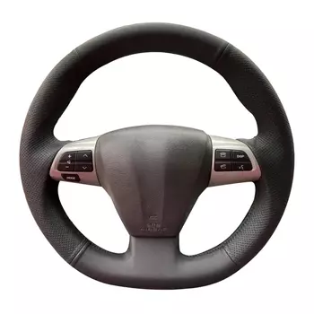 Оригинальный плетеный чехол на руль автомобиля, противоскользящий кожаный чехол для Toyota RAV4 Corolla 2011-2013, автомобильные аксессуары