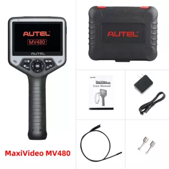 Оригинальный промышленный эндоскоп/Бороскоп Autel MV480, Инспекционная камера с двойным объективом 8,5 мм с 7-кратным увеличением, 2 МП, водонепроницаемый кабель для автомобиля