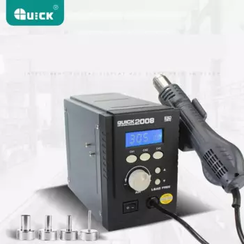Оригинальный строительный фен QUICK 2008 ESD с цифровым дисплеем, 220 В, 100 л/мин, от 500 до градусов