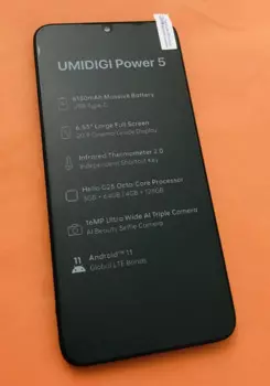 Оригинальный ЖК-экран + сенсорный экран + рамка для UMIDIGI Power 5 Helio G25, восьмиядерный процессор 6,53 дюйма, HD +, бесплатная доставка