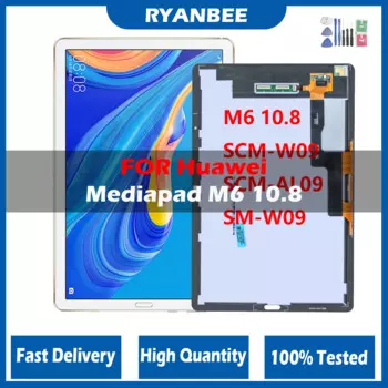 Оригинальный ЖК-дисплей 10,8 дюйма для Huawei MediaPad M6 10,8, ЖК-дисплей SCM-W09 SCM-AL09, ЖК-дисплей, сенсорный экран, дигитайзер в сборе