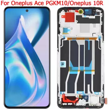 Оригинальный ЖК-дисплей 1 + 10R для Oneplus Ace PGKM10, ЖК-дисплей с рамкой 6,7 дюйма, дисплей Oneplus 10R CPH2411, ЖК-дисплей с сенсорным экраном в сборе