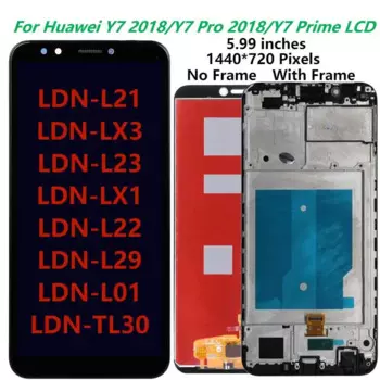 Оригинальный ЖК-дисплей 5,99 ''Y7 2018 для Huawei Y7 Prime 2018, ЖК-дисплей с рамкой для Huawei Y7 Pro 2018, телефон с дигитайзером L01 и сенсорным экраном