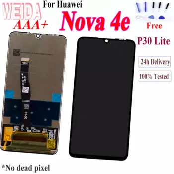 Оригинальный ЖК-дисплей 6,15 дюйма для Huawei Nova 4E P30 Lite, ЖК-дисплей с сенсорным экраном и дигитайзером в сборе, ЖК-дисплей P30 Lite, сменный ЖК-дисплей