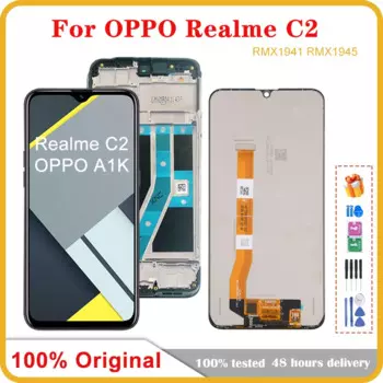 Оригинальный ЖК-дисплей 6,1 дюйма для OPPO Realme C2, цифровой преобразователь экрана в сборе для замены ЖК-дисплеев OPPO rmx008 A1K