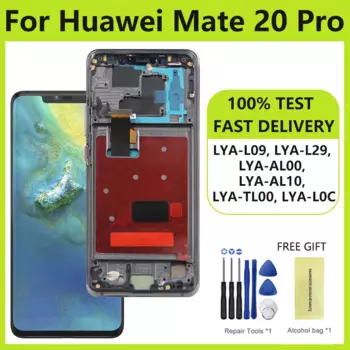 Оригинальный ЖК-дисплей 6,39 дюйма для Huawei Mate 20 Pro, ЖК-дисплей для Mate 20 pro LYA-L09 L29 AL00 LYA-AL10, дигитайзер сенсорного экрана в сборе