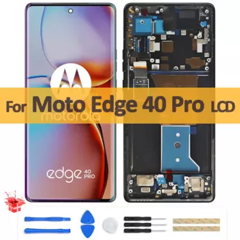Оригинальный ЖК-дисплей 6,67 дюйма для Motorola Edge 40 Pro, ЖК-дисплей, сенсорный экран с цифровым преобразователем в сборе для Moto Edge40 Pro, экран