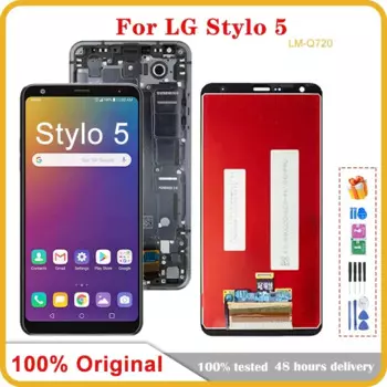 Оригинальный ЖК-дисплей для LG Stylo 5 Q720, дисплей с рамкой, стиль 5, детали для замены ЖК-дисплея Q720QM6