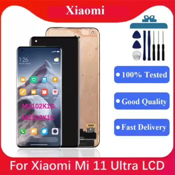Оригинальный ЖК-дисплей для Xiaomi Mi 11 Ultra M2102K1G,M2102K1C дисплей с сенсорным экраном и дигитайзером в сборе для Xiaomi Mi 11 Ultra LCDDisplay