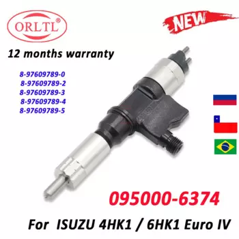 ORLTL Топливная форсунка 095000-6373 095000-6374 095000-6375 095000-6376 Форсунка дизельного инжектора для ISUZU 4HK1/6HK1 Euro IV