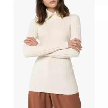 Осень 2021 шерстяной пуловер в скандинавском стиле Тонкий полуоткрытый воротник облегающий свитер женский вязаный свитер