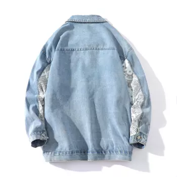 Осень 2023, мужская и женская Повседневная джинсовая куртка, свободная джинсовая куртка большого размера