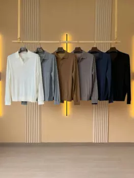 Осень 2024 L * p мужской кашемировый свитер вязаный с длинным рукавом