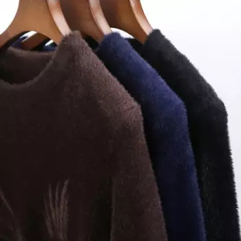 Осень сильная, мода сильная: мужской мохеровый вязаный свитер с принтом животных