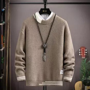 Осень-зима 2023 мужской свитер модный вязаный пуловер Мужской качественный свитер Корейская Повседневная куртка Мужской свитер Номер 3110