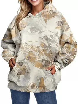 Осень-зима, новая женская толстовка с капюшоном 2024, толстовка с длинными рукавами и карманами, свободная куртка, модная повседневная праздничная толстовка с капюшоном