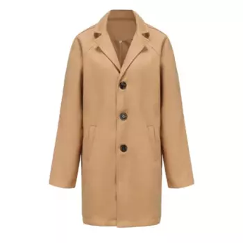 Осенне-зимнее Новое мужское повседневное шерстяное пальто Молодежный комплект модное мужское однотонное приталенное пальто