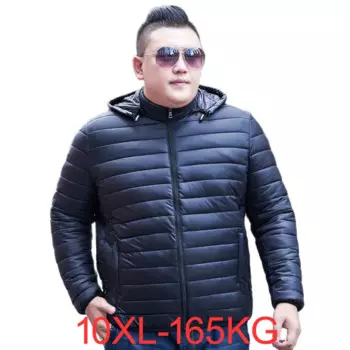 Осенне-зимние мужские куртки 10XL, бюст 158 см, 5XL, 6XL, 7XL, 8XL, 9XL, пальто больших размеров, верхняя одежда, мужская ветровка с капюшоном
