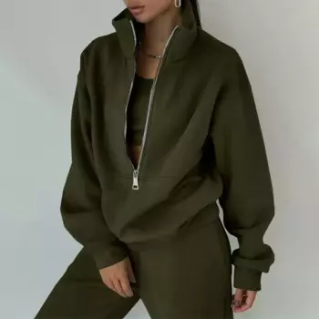 Осенне-зимний вязаный свитер для женщин, спортивный костюм, однотонная водолазка, свитер, эластичные брюки, костюмы, вязаный комплект из двух предметов