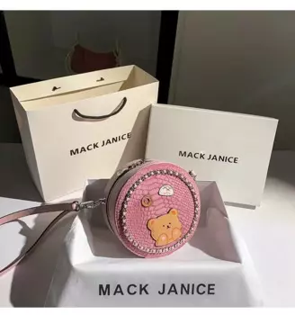 Осенне-зимняя бархатная круглая сумка, женская модная сумка, текстурированная кожа, с милым медведем, сумка-мессенджер на плечо, женский кошелек