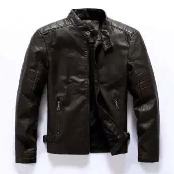 Осенне-зимняя мужская кожаная куртка, мужские Модные мотоциклетные куртки и пальто из искусственной кожи, повседневная верхняя одежда, мужская одежда, черная куртка