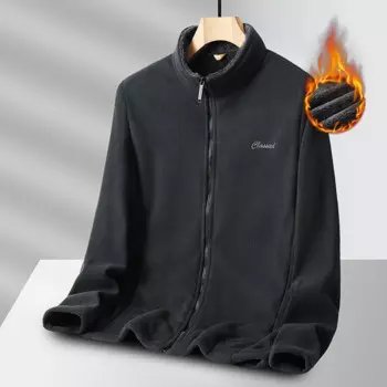 Осенне-зимняя мужская повседневная спортивная утепленная Свободная куртка с воротником-стойкой