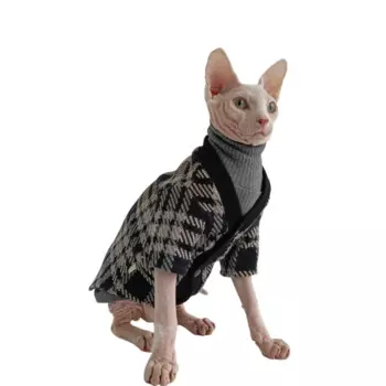 Осенне-зимняя трикотажная одежда в виде сфинкса, кота без волос, кардиган из высококачественной мягкой ткани
