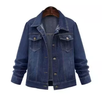 Осенне-зимняя женская джинсовая куртка с длинным рукавом, короткая джинсовая куртка для женщин, джинсовая куртка, женская верхняя одежда
