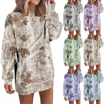 Осенний Повседневный Свободный пуловер с длинным рукавом, свитшот, платье, женская графическая блузка в стиле Харадзюку, Женский свитшот с круглым вырезом и цветочным принтом