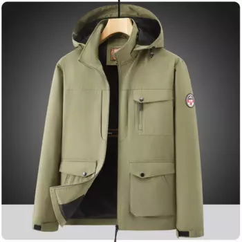 Осенняя куртка из мягкой кожи акулы с капюшоном, Мужская ветровка, уличная тактическая куртка для кемпинга и походов, зимняя куртка-бомбер, пальто, одежда