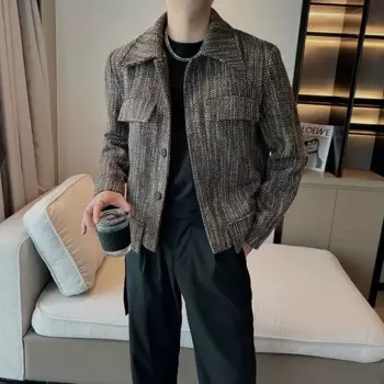 Осенняя мужская джинсовая куртка Новая модная верхняя одежда Джокер Мужская одежда Недорогая зимняя мужская джинсовая куртка Верхняя одежда Эстетический дизайнер Y2k