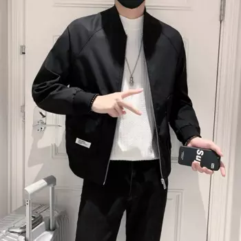 Осенняя Новая бейсбольная куртка из саржевого материала для мальчиков, мужская куртка-бомбер