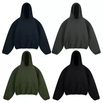 Осенняя толстовка с капюшоном Kanye West высокого качества, повседневная однотонная толстовка с капюшоном из плотной ткани KANYE WEST