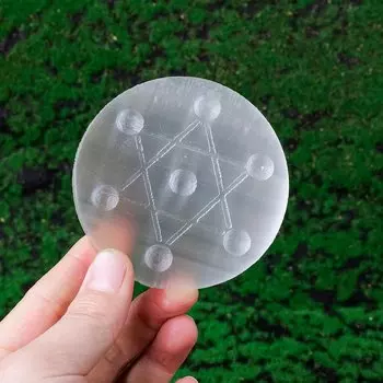 Основа для хрустального шара из белого селенита Runyangshi