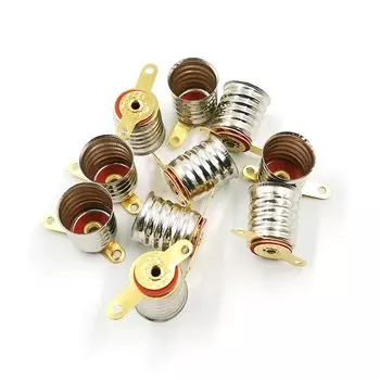 Основа лампы E10 медная никелированная JOYING LIANG 10 штук