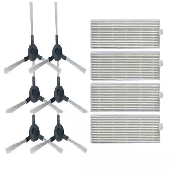 Основная роликовая боковая щетка Hepa-фильтр, ткань для швабры для робота-пылесоса Redmond RV-R500, фильтры Bruhes, замена швабры для чистки