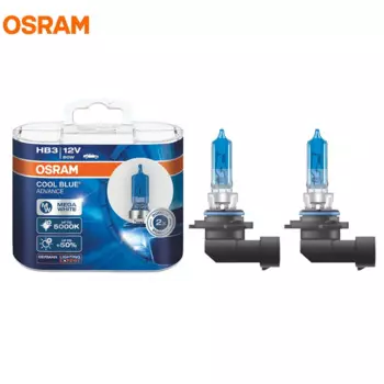 OSRAM 9005 HB3 5000K 12V 60W Холодный Синий заранее галогенные лампы ксеноновые Мега белые 50% более легкие автомобильные лампы Hi/Lo луч пара 9005CBA