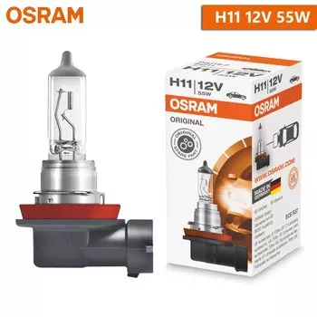 OSRAM H1 H3 H4 H7 H11 9005 9006 Оригинальная лампа белого цвета H8 H9 H16 HB3 HB4 Противотуманная фара Автомобильная галогенная лампа Сделано в Германии (1 шт.)