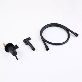 От производителя, черный ручной распылитель для унитаза, комплект для биде с шлангом и держателем кронштейна, настенный смеситель для ванной комнаты