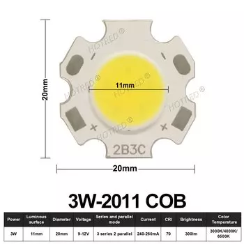 OTCRREE COB LED лампы 3-36 Вт 13/20/28 мм нейтральный/холодный/теплый белый