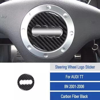 Отделка Руля из углеродного волокна для Audi TT MK1 8N 2001-2006, аксессуары для автомобиля