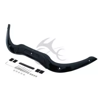 Накладка на лобовое стекло мотоцикла для моделей Harley Touring CVO Road Glide Ultra Custom 2004-2013, хромированный черный