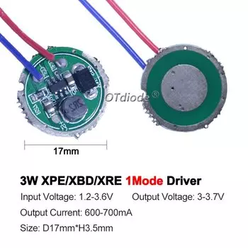 OTdiode 3 Вт светодиодный драйвер 5 режимов